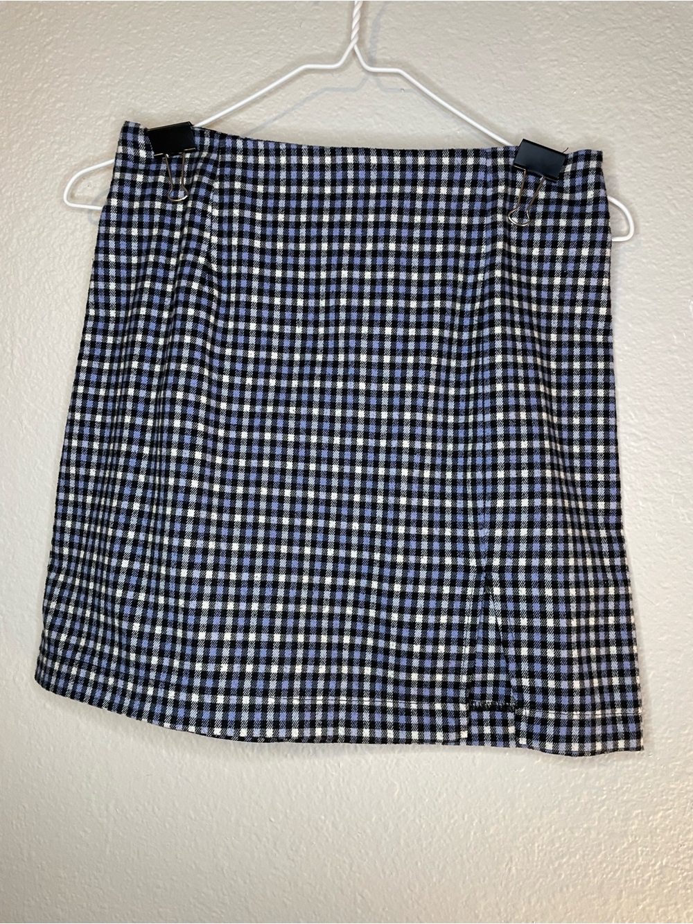 Wild Fable Blue and Black Plaid Mini Skirt